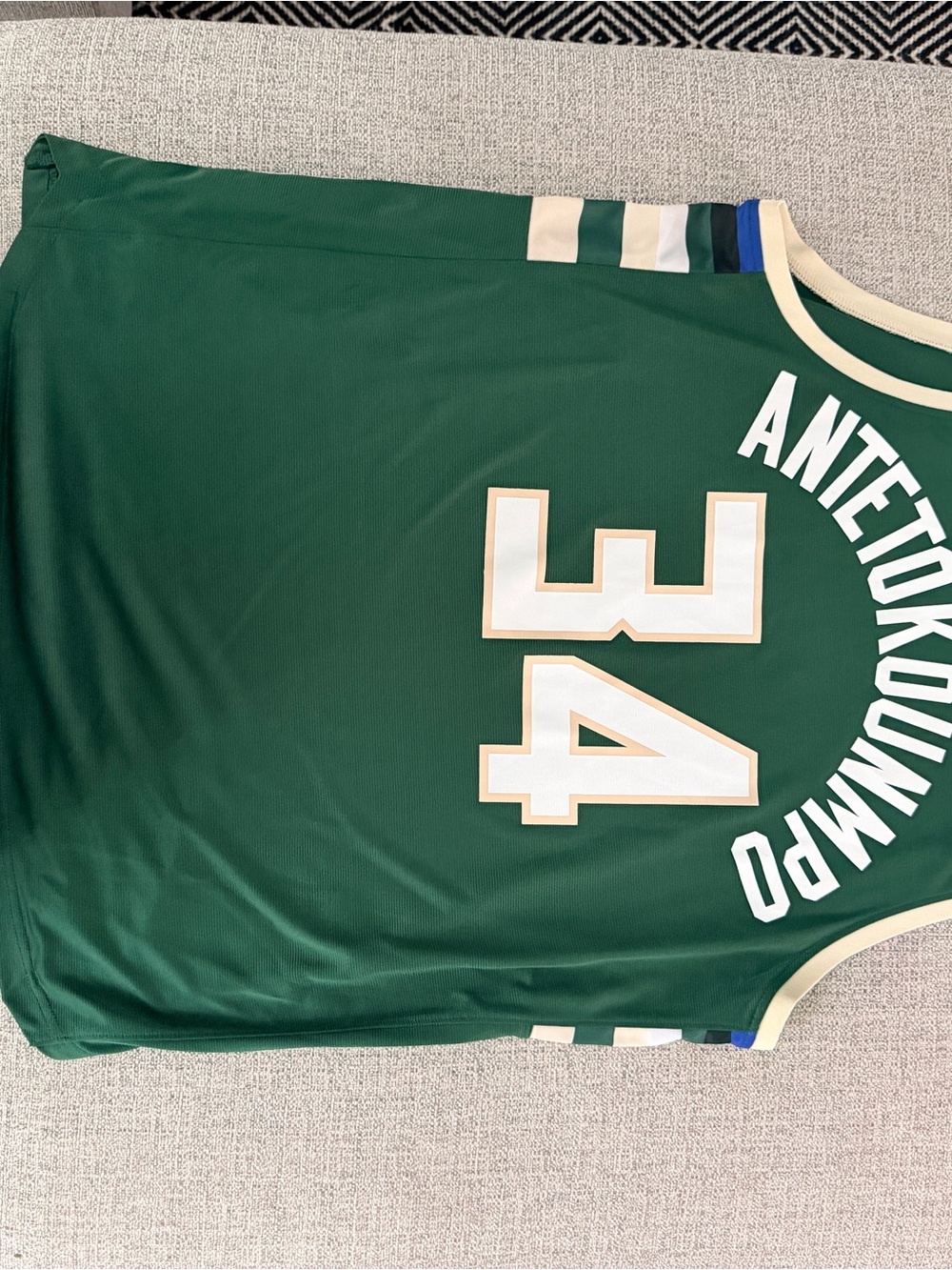 Fanatics Giannis Antetokounmpo #34 Green and White Basketball NBA Jersey